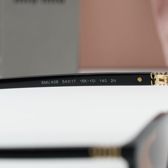 Miu Miu MUA06S 16K10I Rectangle Sunglasses – Black \\Brown main image 10